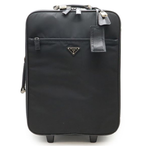 Prada Nylon Carry Bag Carry Case Trolley Bag Travel Travel Bag NERO Black Black - Picture 1 of 9